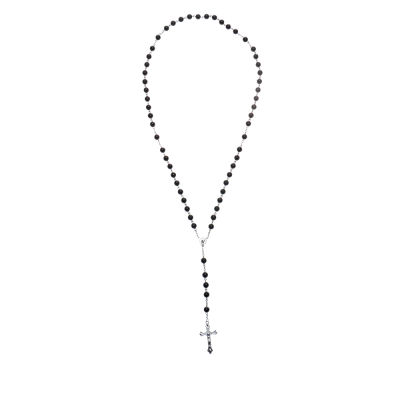 Chain Women Beads Crystal Rosary Catholic Mary Necklace