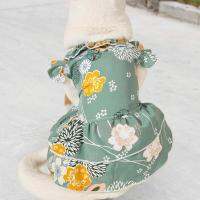 Durable Pet Skirt Attractive Elegant Portable Pet Flower Pattern Skirt Dresses