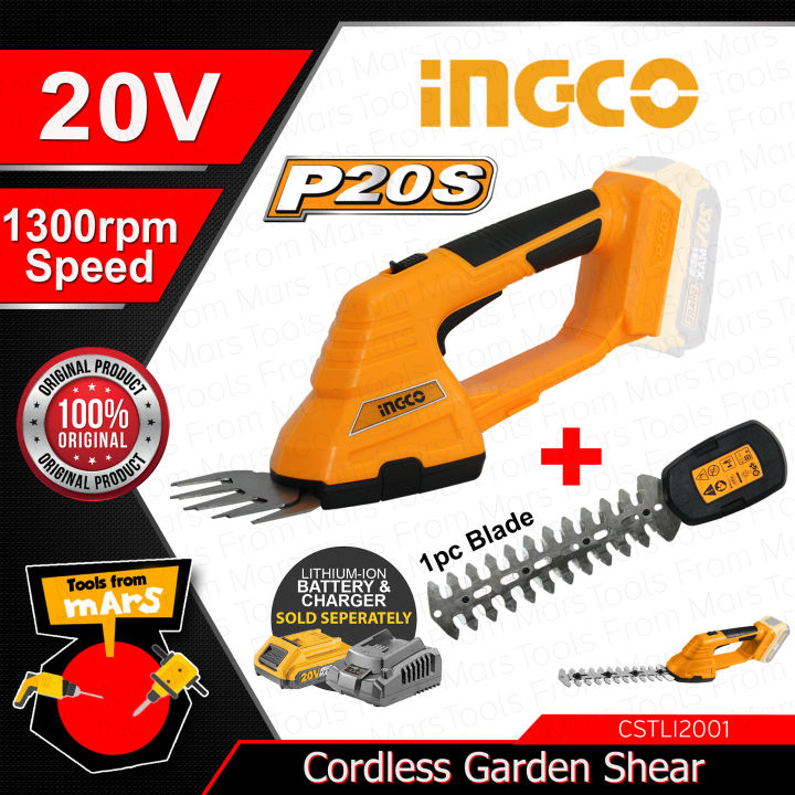 Ingco Lithium Ion Li Ion Cordless Garden Shear Power Share 20v Cstli2001 •tools From Mars• Icpt