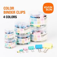 Metal Binder Clips Tube Packing Color Paper Clips Pink Bule Green Yellow Various Size Document File Binder Office Supplies