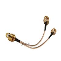 SMA Female to 2 SMA Male Connector RF RG316 Pigtail Y Extension Cable 50cm 1m