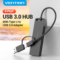 【ส่งจากไทย】Vention USB 3.0 Hub USB 3.0 And USB Type C 2 in 1 USB Hub Expand 4 USB Ports For Laptop Computer Hard Drive U disk Cellphone USB 3.0 Hub