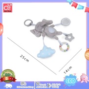 Baby Cartoon Animal Teether Pendant Distorting Mirror Stroller Hanging