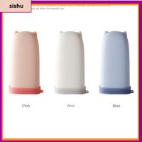 SISHU 3 pcs ซิลิโคนทำจากซิลิโคน ที่วางสบู่แบบพกพา กล่องพลาสติก ABS สีฟ้าสีขาวสีชมพู จานสบู่ซิลิโคนกันรั่ว สะดวกสบายๆ ฝาปิดซิลิโคน จานสบู่ซิลิโคน วันหยุดพักผ่อนพักผ่อน