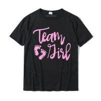 Womens Cute Team Girl Gender Reveal Baby Shower T-shirt Top T-shirts Brand New 3d Printed Cotton Mens Tops Shirts Funny - lor-made T-shirts XS-6XL