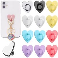 Self Adhesive Metal Heart Phone Charm Holder Mini Mobile Phone Case Finger Ring Stand Hooks Buckle Charms Clasp for Iphone 14