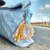 Key Rings Wheat Keychain Letter Keychain Thanksgiving Keychain Fashion Keychain Hand-woven Keychain