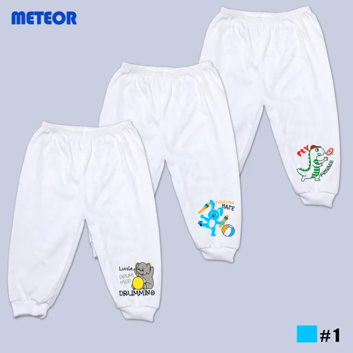 3 PCS Pajama Infant Printed White for Newborn Baby to 12 months Lazada PH