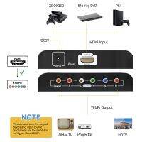 ตัวแปลงวิดีโอสี RGB เป็น HDMI เป็นที่ต่อจอทีวีตัวแปลงวิดีโอ1080P HDMI เป็นส่วนประกอบพร้อมเครื่องเสียงดิจิตัลซึ่งมีแกนร่วมสำหรับแอปเปิ้ลทีวี PS4