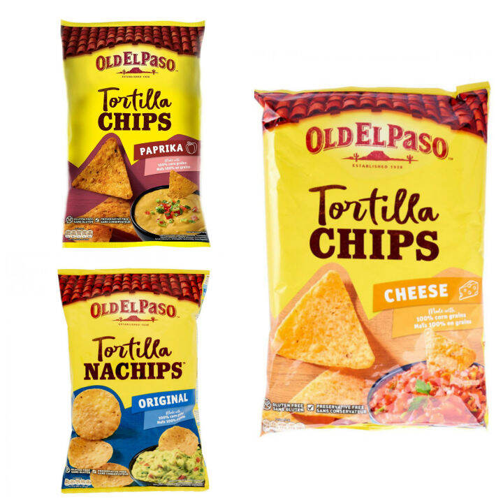 Old El Paso Tortilla Chips 185g [ Original / Cheese / Paprika ] Lazada