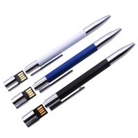 【CW】 (over 10pcs Logo) Metal USB Stick Flash Drive 128MB 4GB 16GB Ballpoint Pendrives Memory 8GB Photography Gifts