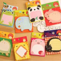 1 Pcs Sticker Cute Kawaii Animal Sticky Notes Notepad Memo Pads Office School Supply Stationery Panda Cat Kitty Bookmark