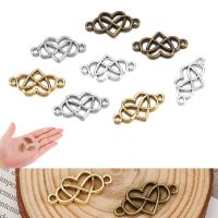 ✶❈ 20Pcs/Lot 13x25mm Celtic Knot Infinity Symbol Heart Shape Charms Connector Linker Pendant For Bracelet Necklace Jewelry Making