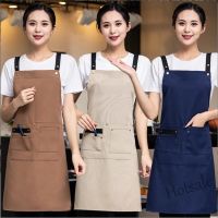 【hot sale】☃☒۩ D13 Ready Stock Simple Home Adjustable Apron Waterproof Kitchen Canvas Apron Restaurant Cafe Kitchen Hotel Service Staff Apron Cafe Baking Unisex Apron Black Apron