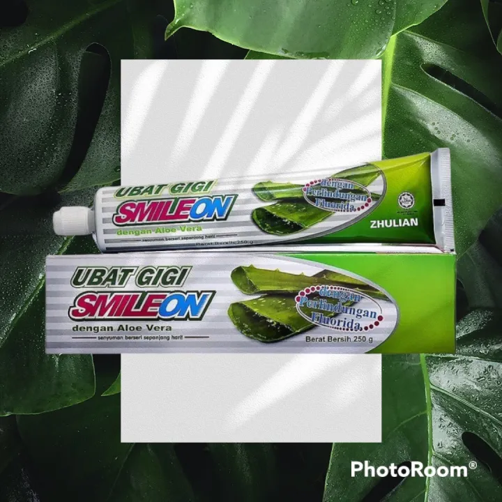 🦷SMILEON 250g Zhulian Smile On Toothpaste with Aloe Vera ยาสีฟันซูเลียน สไมล์ ออน ผสมว่านหาง