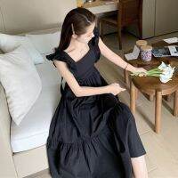 ZZOOI Nomikuma Ruffle Sleeveless Women Tank Dress 2020 Summer Backless Bow Tie Dresses Korean High Waist A-line Midi Vestidos 6A514