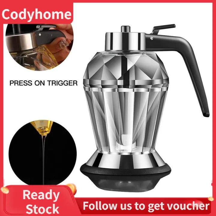Dripless Glass Honey Dispenser with Stand Syrup Dispenser Seasoning Jar for Kitchen Tool