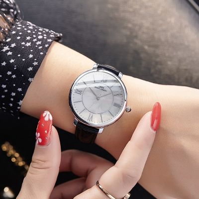 Ms new big dial watch female light luxury fashion temperament of pearl waterproof leisure han edition retro ❅♝