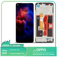 อะไหล่หน้าจอ LCD สำหรับ OPPO A54 4G CPH2239,จอประกอบดิจิไทเซอร์ระบบสัมผัสสำหรับ OPPO A54 5G CPH2195พร้อมกรอบสำหรับเปลี่ยน