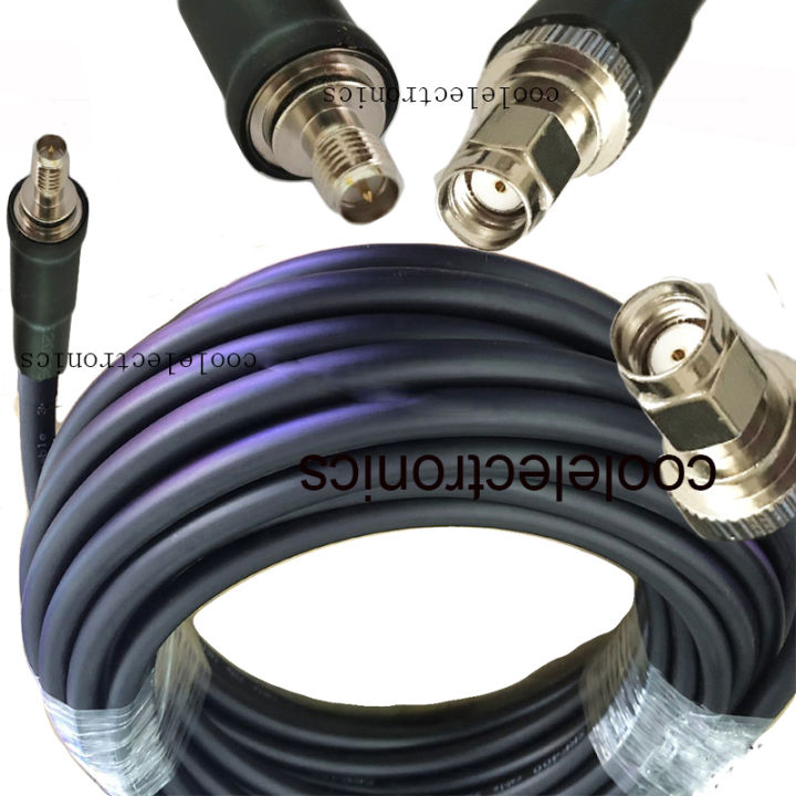 LMR400 RP-SMA male to RP-SMA Female Connector RF Coax Pigtail Antenna Cable LMR-400 Ham Radio 50ohm 50cm 1/2/3/5/10/15/20/30m