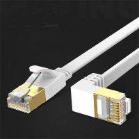 สายเคเบิลอีเทอร์เน็ต RJ45 Cat6สาย Lan สายแพทช์สายเคเบิลเน็ตเวิร์คแบบแบน RJ 45สำหรับโมเด็ม,ทีวี,แผงกระจายสายไฟ,พีซี,แล็ปท็อป90องศา