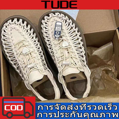 TUDE 2023 KEENสไตล์ลำลองผู้ชายผู้หญิงรองเท้าแตะชายหาด (ประเทศไทย) รองเท้าแตะมีสายคาดขนาดพิเศษ35-44