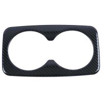 SHJGKFD Rear Seat Water Cup Holder Cover Trim for Ford Bronco Sport 2021 2022 Accessories ABS Carbon Fiber