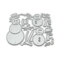 คริสต์มาส Snowman ตัดโลหะตาย Stencil DIY Scrapbooking Album กระดาษการ์ดแม่แบบแม่พิมพ์ลายนูน Craft ตกแต่ง-ygdds