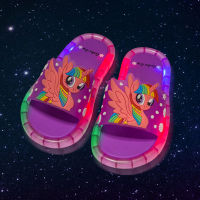 2021 Summer Girls Boys Luminous Slippers Children Soft PVC Shoes Toddler Kids Home Sandals Comfortable Baby Slides Flip Flops