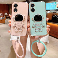 เคสโทรศัพท์ OPPO Reno8 T 4G 5G พร้อมขาตั้งนักบินอวกาศและซิลิโคนกำไลข้อมือกลมสีลูกกวาดเคสยางนิ่มเคส OPPO Reno 8T 5G