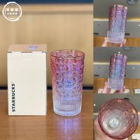 Starbucks 2022 Anniversary Cup 450ml Anniversary Symphony Series Gradient Fish Scale Glass Water Cup ของแท้