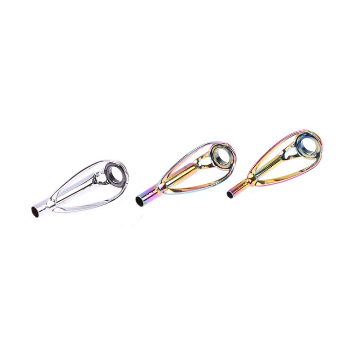 lowest-price-mh-1pc-sliver-rainbow-top-tip-คู่มือแหวนฟรีของ-tangle-สำหรับ-spinning-fishing-rod