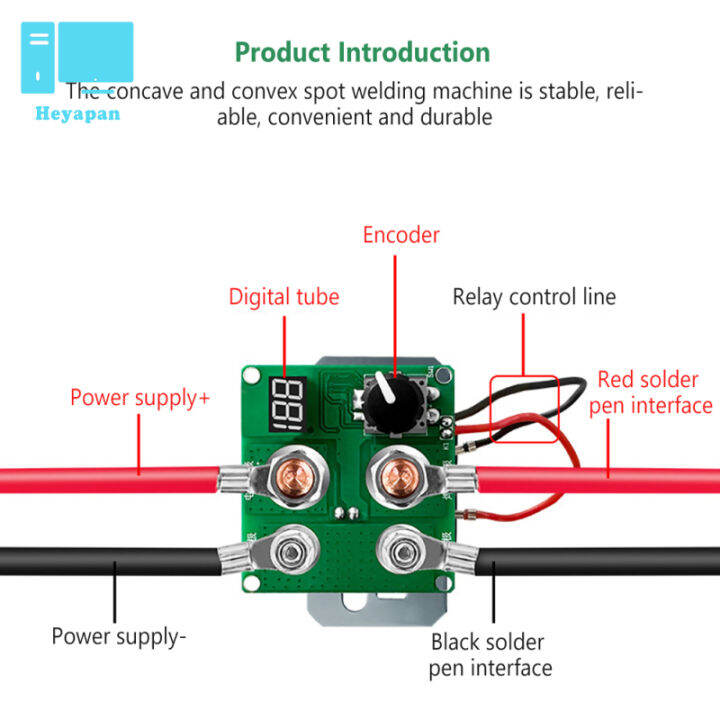 ชุดเครื่องเชื่อมจุดชุดแต่งกายสำหรับงานเชื่อมสปอตรีเลย์ระดับ199-12v-บอร์ดคอนโทรลชิ้นส่วน-diy-แบตเตอรี่ลิเธียม18650