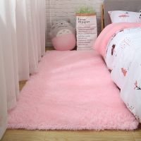 【DT】hot！ Pink Large Fluffy Rug for Room Decoration Fleece Shaggy Mats Little