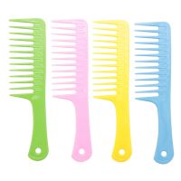 4 Pcs Large Tooth Detangle Comb Anti-Static Wide Hair Salon Shampoo Comb for Thick,Long and Curl Hair(24X6.2cm)