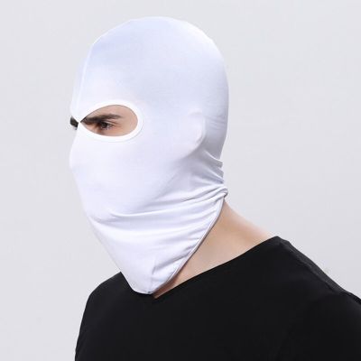 ：“{—— Fashion Summer Cooling Soft Headgear Two Hole   UV Protector Motor Ski CS Men Women Balaclava