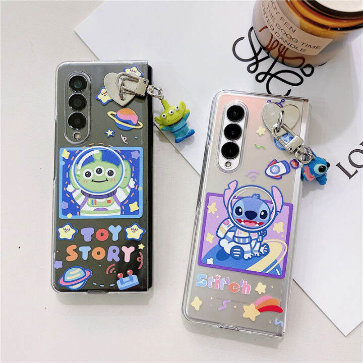 korea-cute-cartoon-pendant-phone-cases-for-samsung-galaxy-z-fold-3-clear-pc-hard-cover-case-for-samsung-z-fold3-zfold3-zfold-3