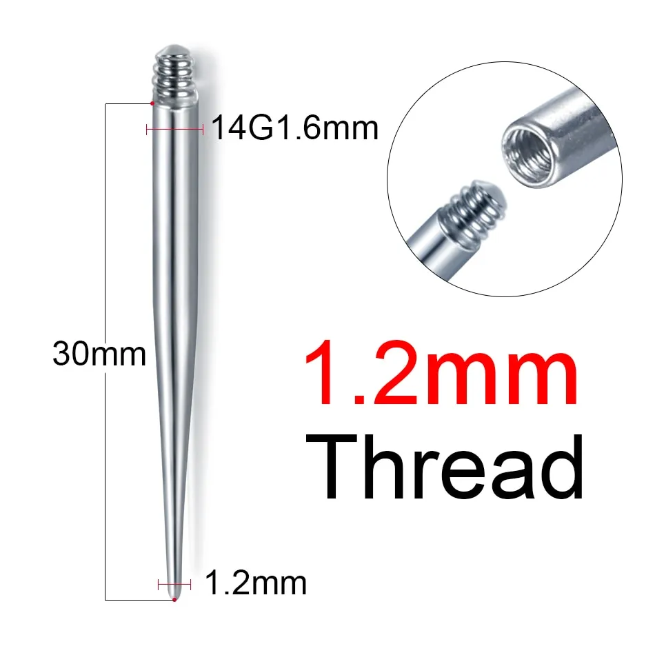 1PC Titanium Insertion Pin Taper Piercing Stretching Tool For Internally &  Externally Threaded Jewelry Body Piercing Tools