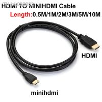 ✚□ Mini HDMI-compatible to HDMI Cable 1080p 3D Gold Plated Plug For Monitor Tablet Camera DV graphics card HDTV Display Projection