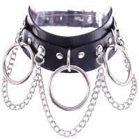 NF ปลอกคอเซ็กซี่โชคเกอร์ หนังเซ็กซี่ สไตล์พังก์ร็อค ไม่ระบุชื่อ women cosplay leather choker necklace