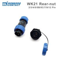 SP21 Aviation Plug Male&amp;Female Set Panel Mount WK21 IP68 Back Nut Socket Rear-nut Soldering Cable Connector Waterproof Connector