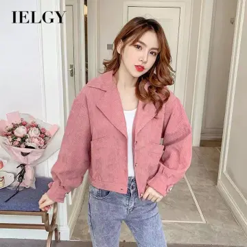 IELGY women's autumn and winter loose korean style fleece thick baseball  jacket