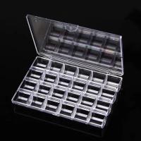 24 Grid Clear Box Plastic Empty Storage Box Organizer Cosmetic Nail Art Rhinestone Jewelry Beads Case Portable Storage Container