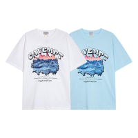 คุณภาพสูง1:1 Peak Letter พิมพ์ Cavempt T เสื้อผู้ชายผู้หญิง Cavempt Top Tee แฟชั่น Summer