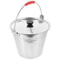 【CW】 Pail Metal Lid Can Buckets Milking Beverage Pails Cooler Galvanized Jug Chiller