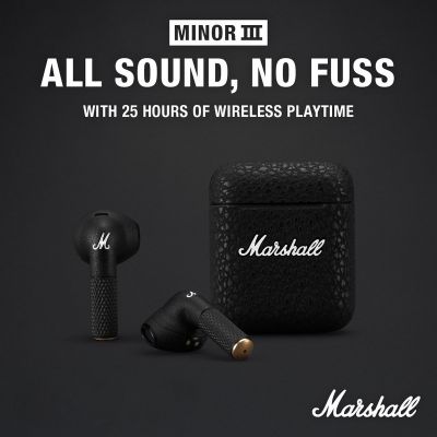 Marshall 2022 ใหม่ Smart TWS หูฟังไร้สาย MINOR Ⅲ Bluetooth 5.0 เอียร์บัด Touch In-Ear Sports หูฟังไฮไฟกันน้ำพร้อมไมโครโฟน