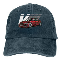 【Vintage cowboy hat】 Korean Style Pure Cotton Cap Mitsubi Lancer Evo Viii Inspired Fan Car 2024 Male Sports Bodybuilding Gym Washed Adjustable Cap 8785