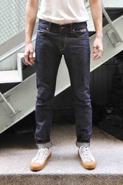 simple-amp-raw-กางเกงยีนส์-sk839-devil-selvage-15oz