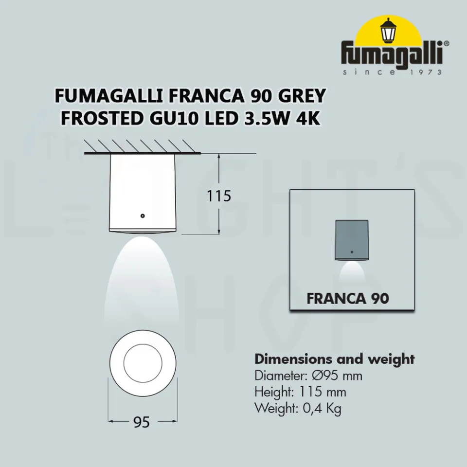 3.5W - GU10 LED Lamp, Fumagalli Range