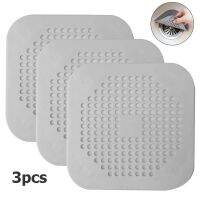 3pcs Bathroom Hair Sewer Filter Sink Strainer Silicone Square Shower Floor Drain Cover Lid Catcher Net Rubber Sucker For Kitchen